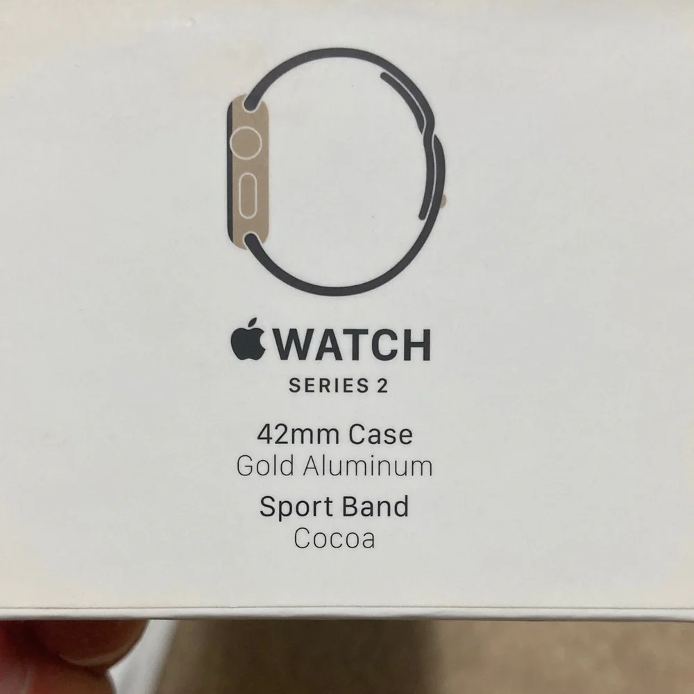 42mm Gold Aluminum Apple Smartwatch with Cocoa Band and 8 Colorful Straps